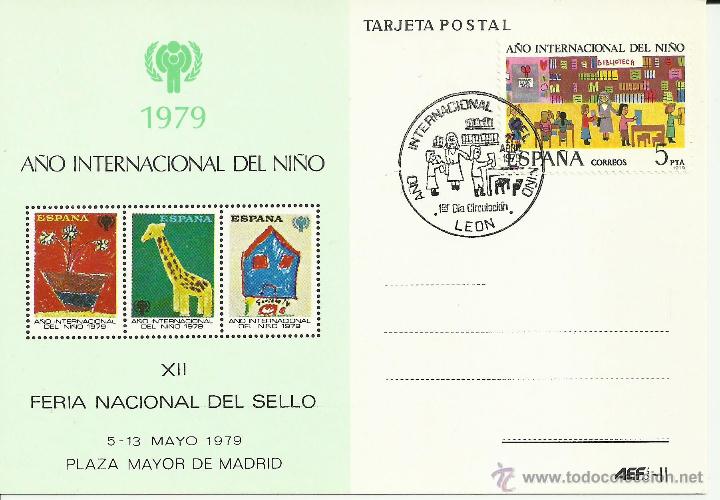 Sellos: LEON A&Ntilde;O INTERNACIONAL DEL NI&Ntilde;O 1979 - Foto 1