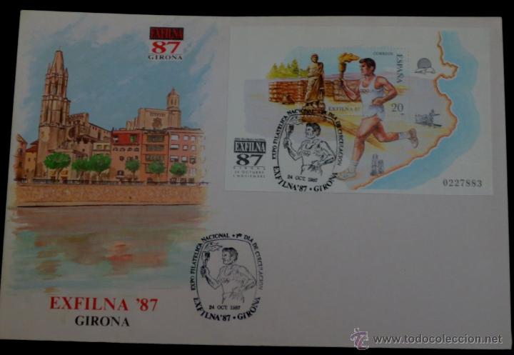 Sellos: SOBRE PRIMER D&Iacute;A EXFILNA87 GIRONA - Foto 1