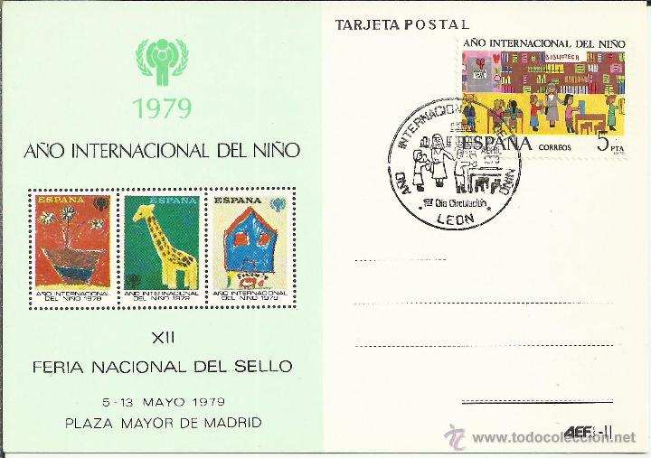 Sellos: LEON MAT A&Ntilde;O INTERNACIONAL DEL NI&Ntilde;O 1979 - Foto 1