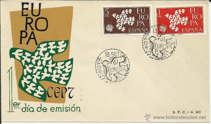 Sellos: MADRID SPD FDC EUROPA CEPT 1961 - Foto 1