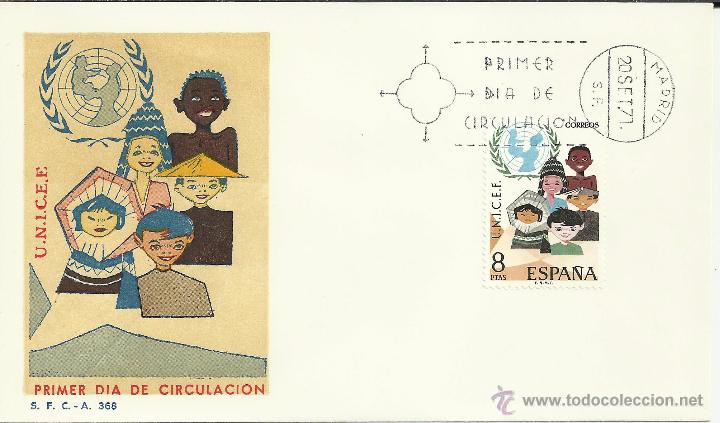 Sellos: MADRID SPD FDC UNICEF - Foto 1