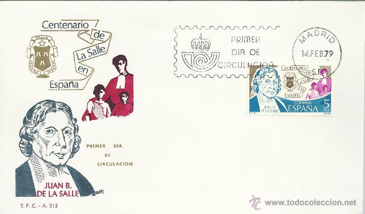 Sellos: ESPA&Ntilde;A SPD FDC CENTENARIO DE LA SALLE EDUCACION RELIGION - Foto 1