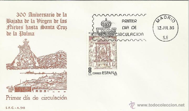 Sellos: ESPA&Ntilde;A SPD FDC VIRGEN DE LAS NIEVES CANARIAS - Foto 1