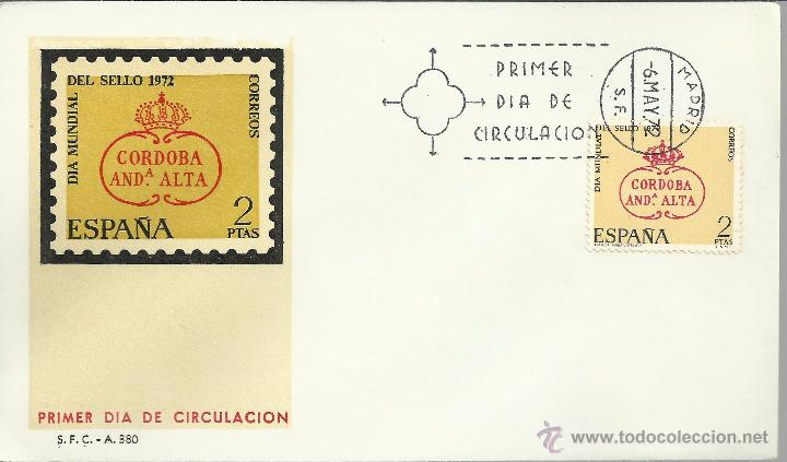 Sellos: ESPA&Ntilde;A SPD FDC DIA DEL SELLO 1972 - Foto 1