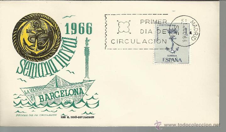 Sellos: ESPA&Ntilde;A SPD FDC SEMANA NAVAL BARCELONA BARCO - Foto 1