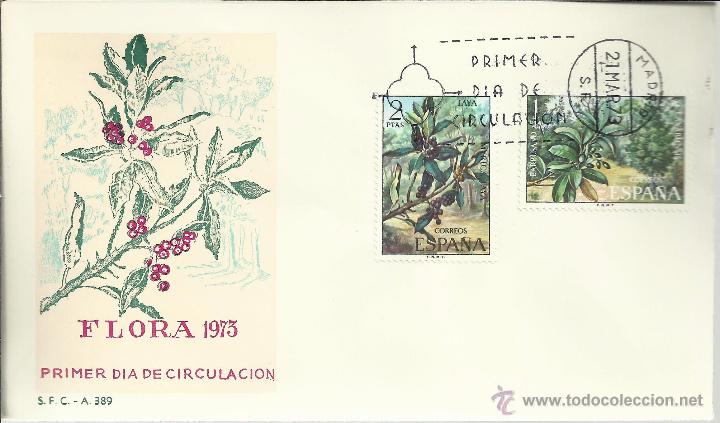 Sellos: ESPA&Ntilde;A MAT FDC FLORA ARBOL FRUTA - Foto 1