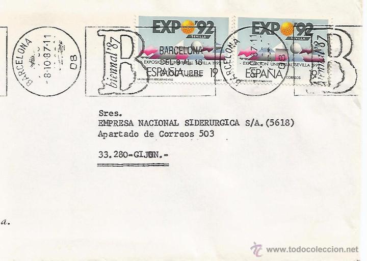 Sellos: BARCELONA CC RODILLO BIENAL 87 - Foto 1