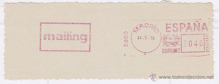 Sellos: FRANQUEO MEC&Aacute;NICO N&ordm; 5860, Mailing (A&ntilde;o1970) - Foto 1