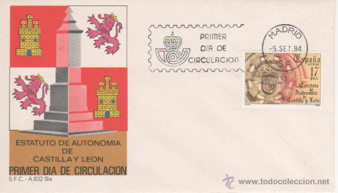 Sellos: ESTATUTO DE AUTONOM&Iacute;A DE CASTILLA Y LEON. 1984 - Foto 1