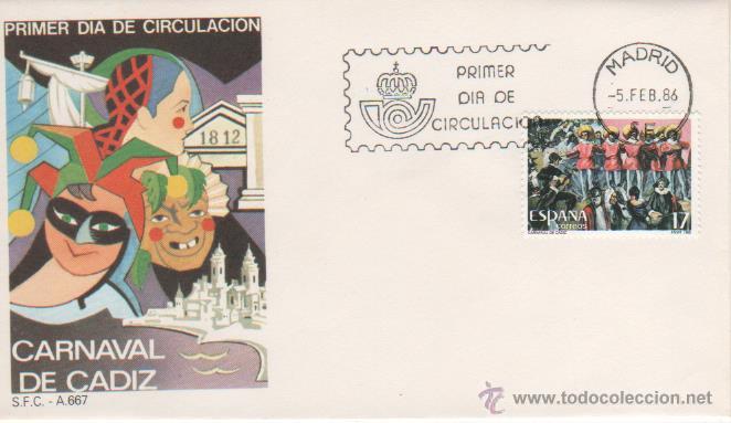 Sellos: CARNAVAL DE CADIZ. 1986 - Foto 1