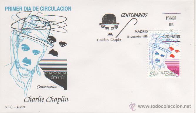 Sellos: CENTENARIOS. CHARLIE CHAPLIN. 1989 - Foto 1