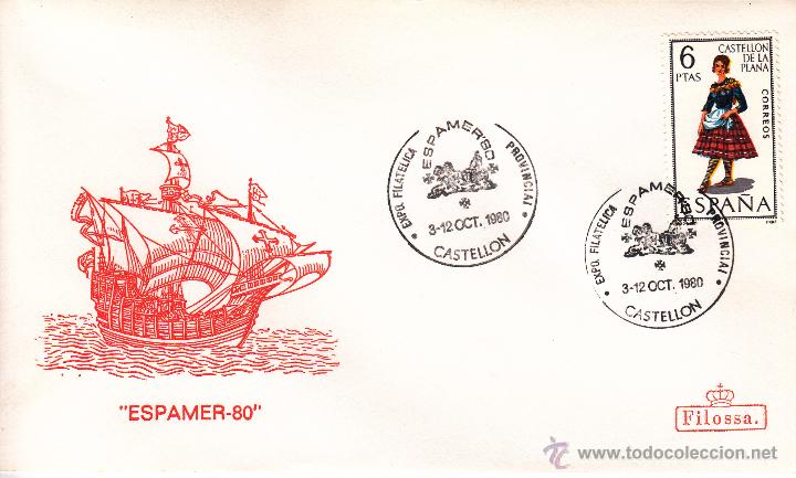 Sellos: SOBRE: 1980 CASTELLON. ESPAMER-80 - Foto 1