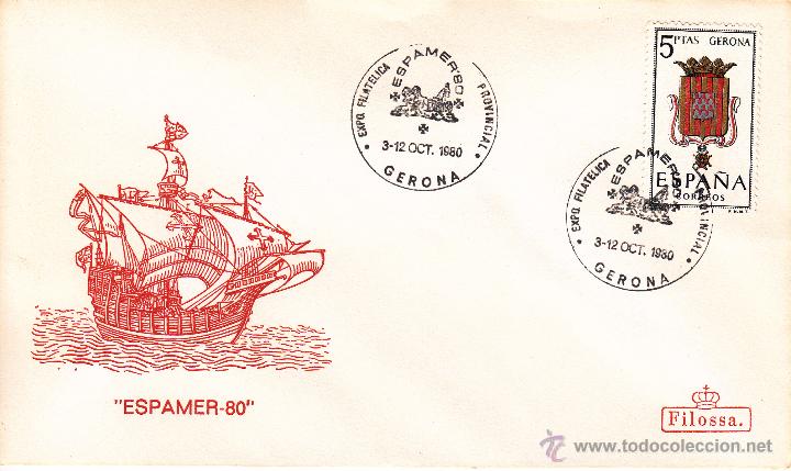 Sellos: SOBRE: 1980 GERONA. ESPAMER-80 - Foto 1