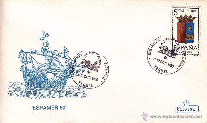 Sellos: SOBRE: 1980 TERUEL. ESPAMER-80 - Foto 1
