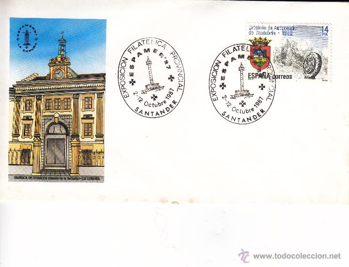 Sellos: SOBRE: 1987 SANTANDER - ESPAMER-87 - Foto 1