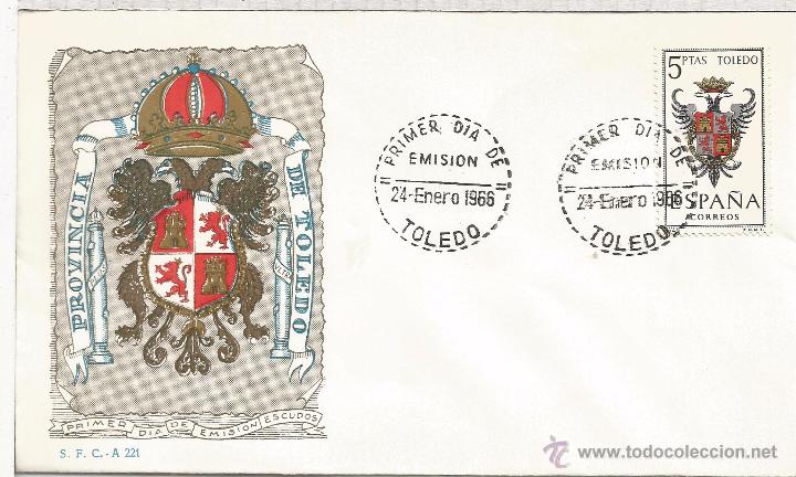 Sellos: FDC SPD ESCUDOS TOLEDO MAT TOLEDO - Foto 1