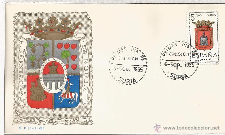Sellos: FDC SPD ESCUDOS SORIA CASTILLO MAT SORIA - Foto 1