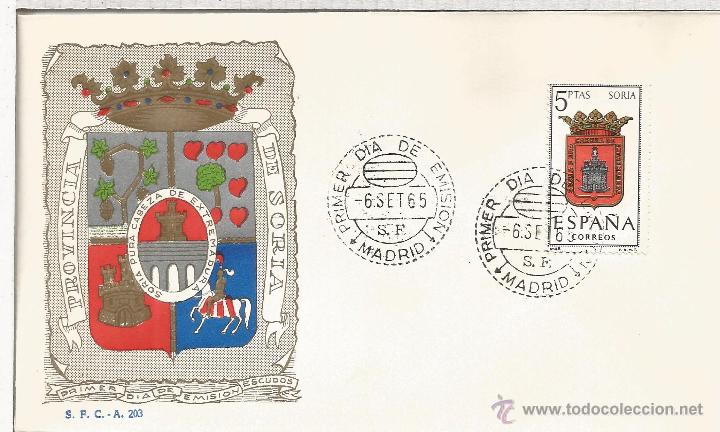 Sellos: FDC SPD ESCUDOS SORIA CASTILLO MAT MADRID - Foto 1