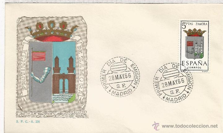 Sellos: FDC SPD ESCUDOS ZAMORA MAT MADRID - Foto 1