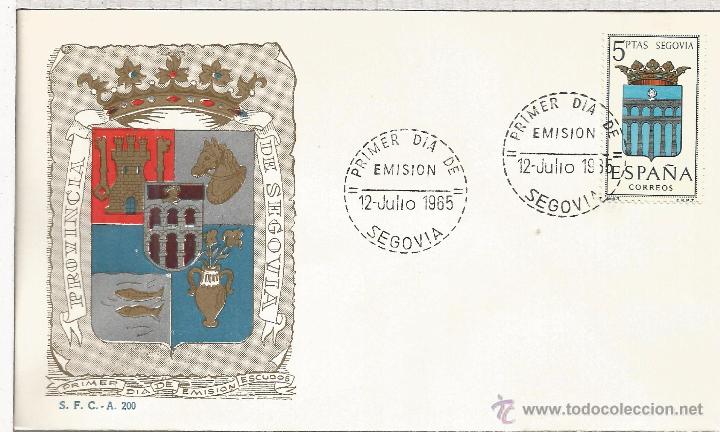 Sellos: FDC SPD ESCUDOS SEGOVIA MAT SEGOVIA - Foto 1