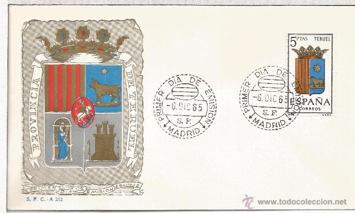 Sellos: FDC SPD ESCUDOS TERUEL MAT MADRID - Foto 1