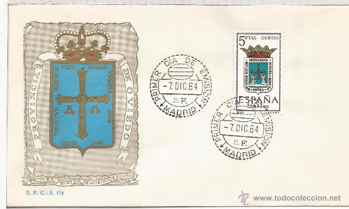 Sellos: FDC SPD ESCUDOS OVIEDO MAT MADRID - Foto 1