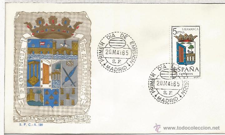 Sellos: FDC SPD ESCUDOS SALAMANCA MAT MADRID - Foto 1