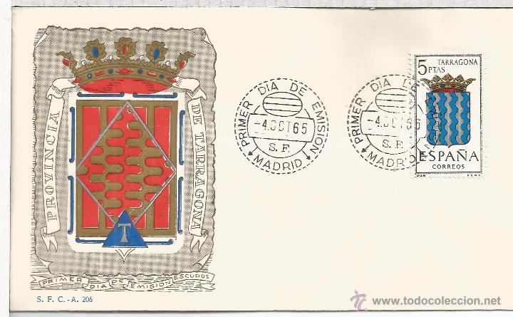 Sellos: FDC SPD ESCUDOS TARRAGONA MAT MADRID - Foto 1