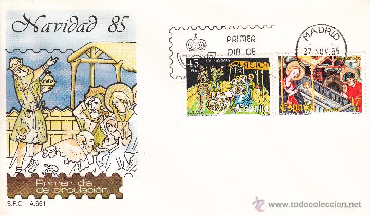 Sellos: SOBRE: 1985 MADRID. NAVIDAD 85 - Foto 1