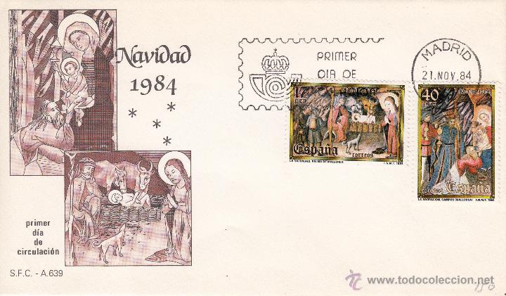 Sellos: SOBRE: 1984 MADRID. NAVIDAD - Foto 1