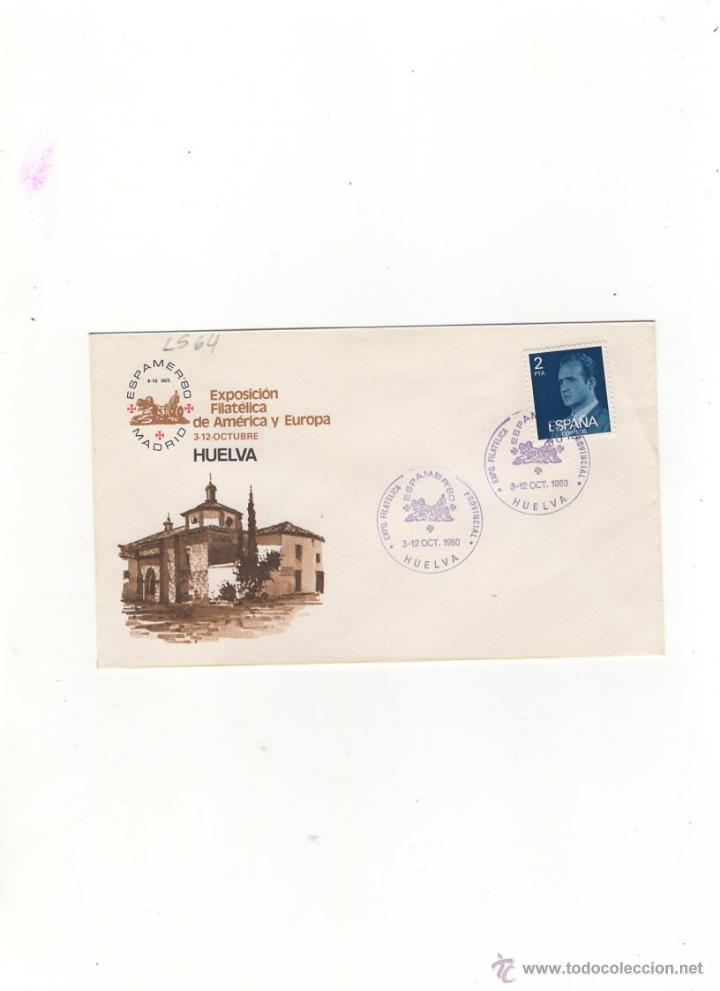 Sellos: SOBRE ESPAMER  80, HUELVA. - Foto 1