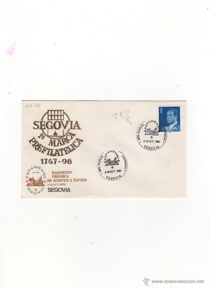 Sellos: SOBRE ESPAMER  80, SEGOVIA. - Foto 1