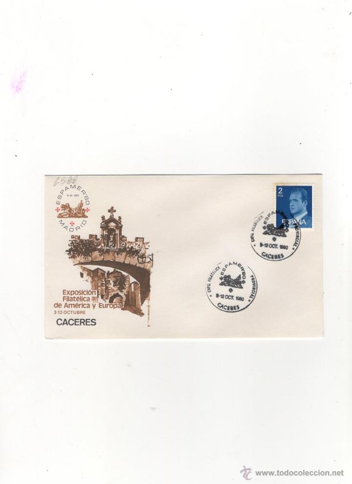 Sellos: SOBRE ESPAMER  80, CACERES. - Foto 1