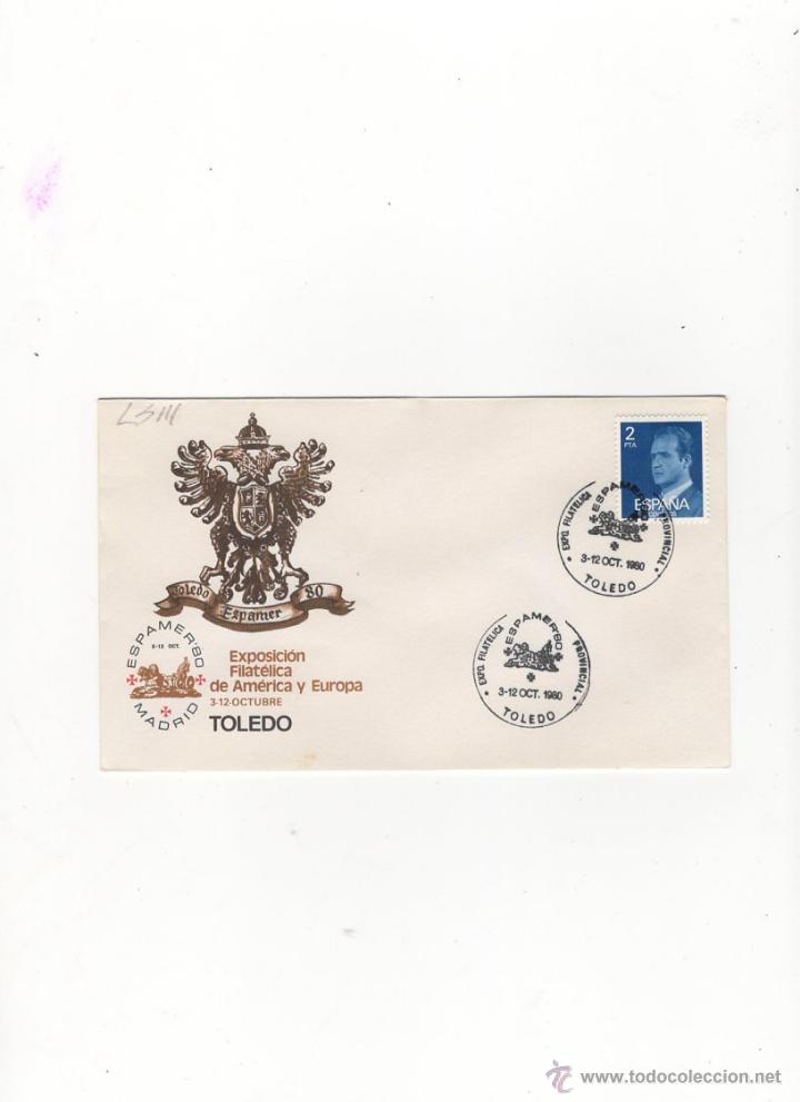 Sellos: SOBRE ESPAMER  80, TOLEDO. - Foto 1
