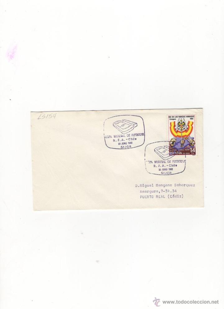 Timbres: SOBRE COPA MUNDIAL DE FUTBOL 82, GIJON.