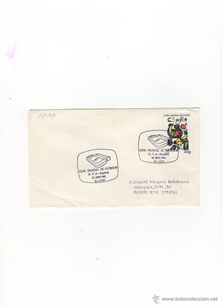 Timbres: SOBRE COPA MUNDIAL DE FUTBOL 82, GIJON.