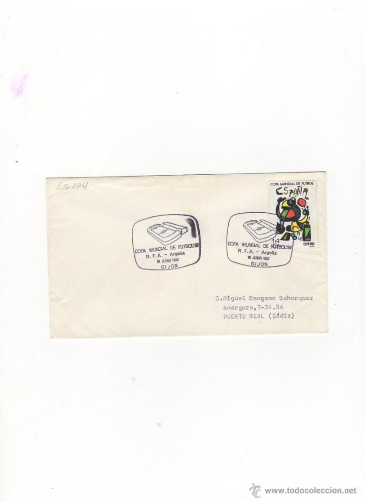 Timbres: SOBRE COPA MUNDIAL DE FUTBOL 82, GIJON.