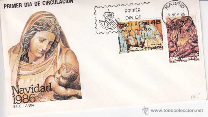 Sellos: SOBRE: 1986 MADRID. NAVIDAD-86 - Foto 1