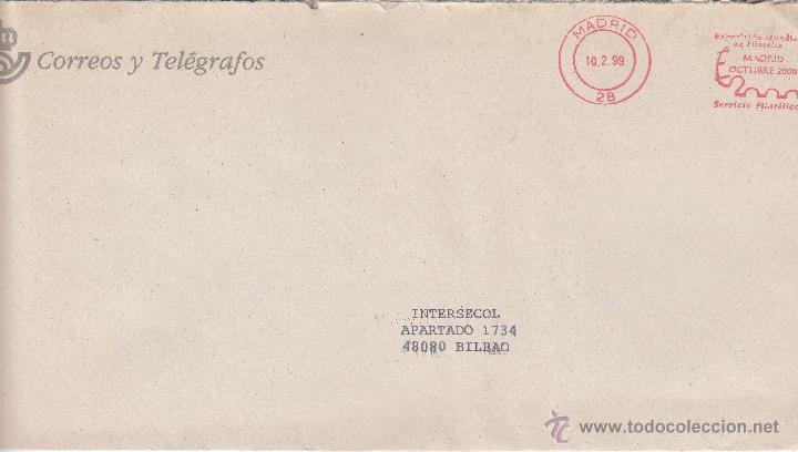 Sellos: SOBRE: 1999 MADRID. CORREOS Y TELEGRAFOS - Foto 1