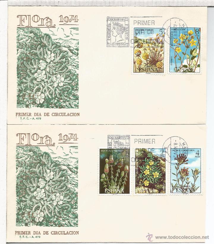 Sellos: SPD FDC FLORA 1974 FLORES FLOWER - Foto 1