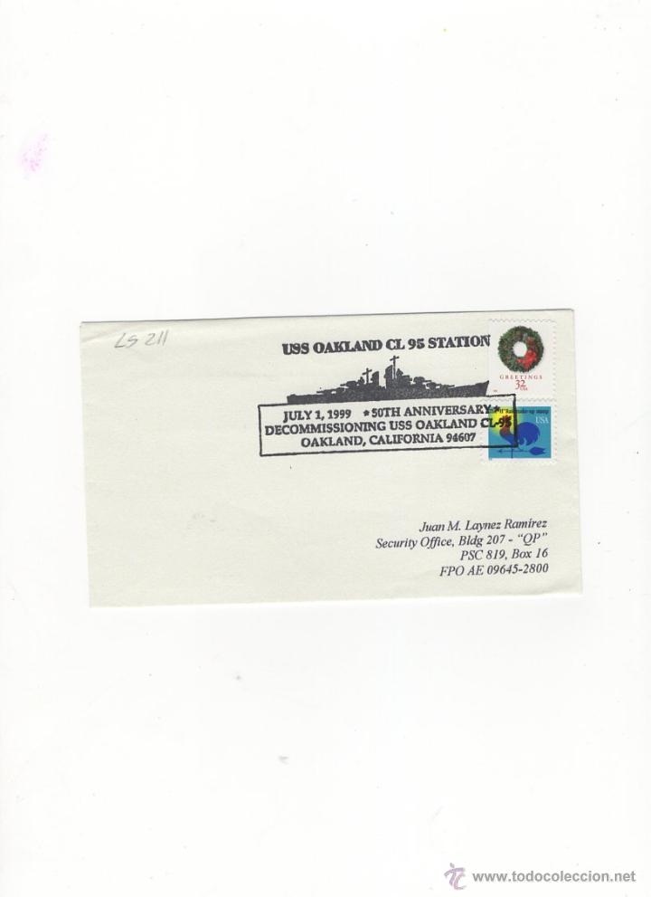Briefmarken: SOBRES. USS OAKLAND CL 95 STATION, CALIFORNIA, 1999.