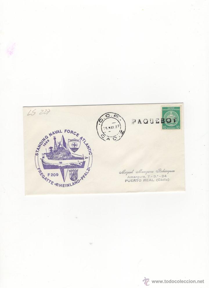 Timbres: SOBRES. FRAGATTE RHEINLAND-FFALZ-F209, STANAVFORLANT, 1989.