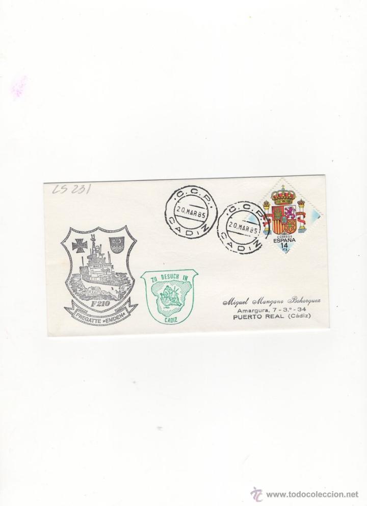 Timbres: SOBRES. FREGATTE EMDEN  F 210, 1985.