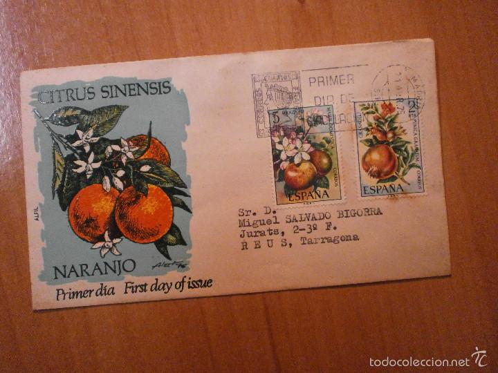 Stamps: SOBRE PRIMER DIA CIRCULACION NARANJO 1975