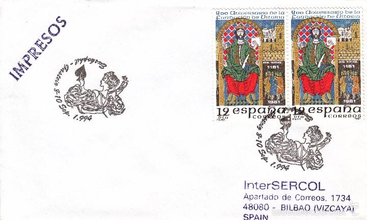 Sellos: SOBRE: 1994 VITORIA. GASTEIZ. EUSKOPHIL - Foto 1