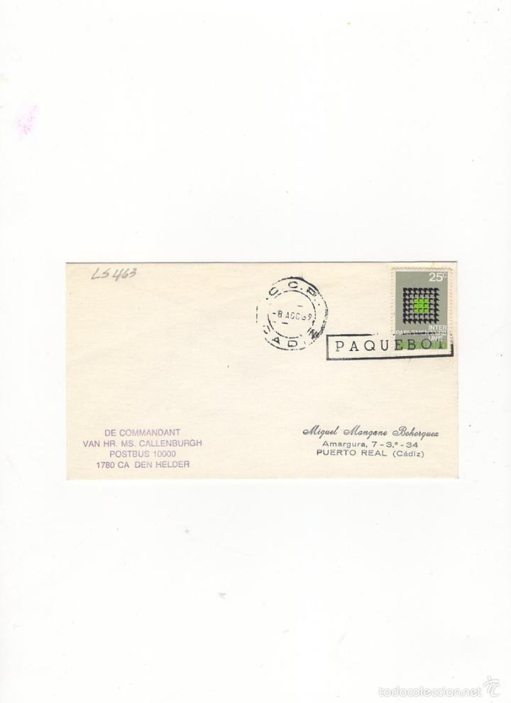 Sellos: SOBRE. DE COMMANDANT VAN HR. MS. CALLENBURGH, DEN HELDER, 1989. - Foto 1