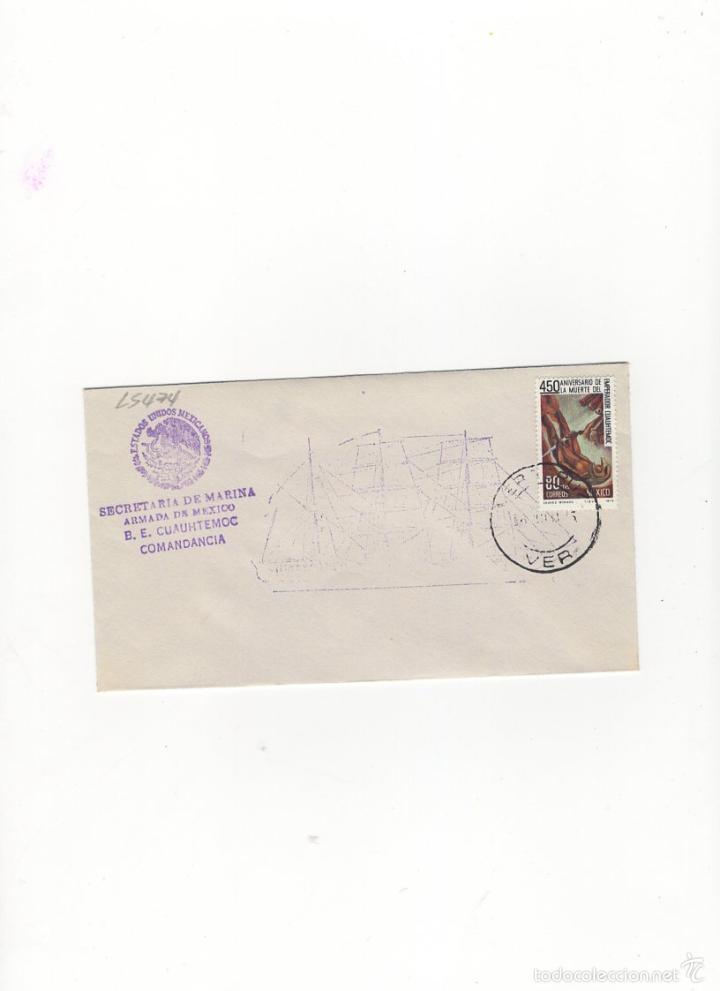 Sellos: SOBRE. B.E. CUAUHTEMOC, ARMADA DE MEXICO, COMANDANCIA, MEXICO, 1978. - Foto 1