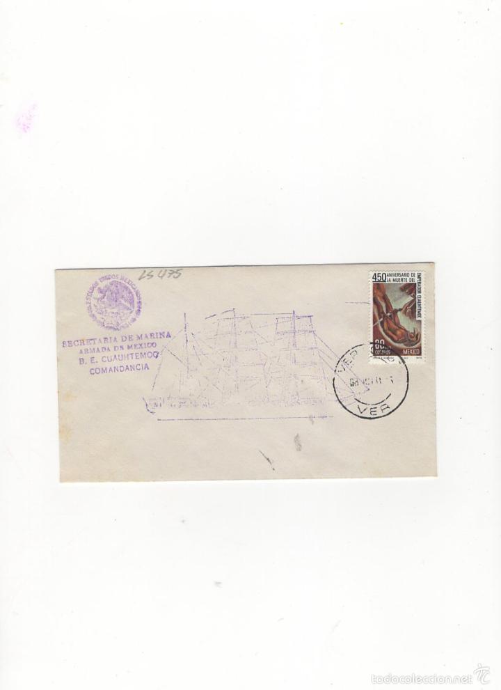 Sellos: SOBRE. B.E. CUAUHTEMOC, ARMADA DE MEXICO, COMANDANCIA, MEXICO, 1978. - Foto 1