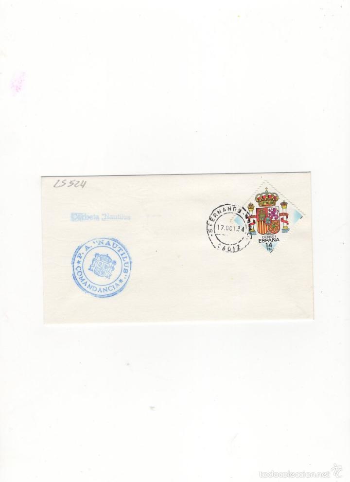 Sellos: SOBRE. CORBETA NAUTILUS, -COMANDANCIA -,CADIZ, 1984. - Foto 1