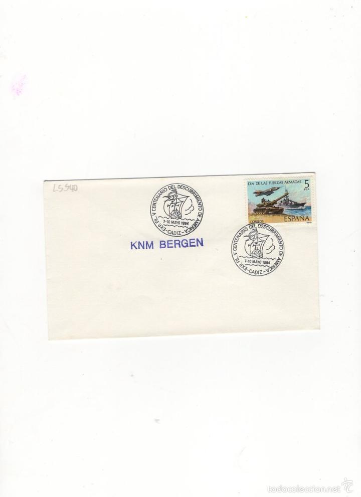 Sellos: SOBRE. KNM BERGEN, ESPA&Ntilde;A,1984. - Foto 1